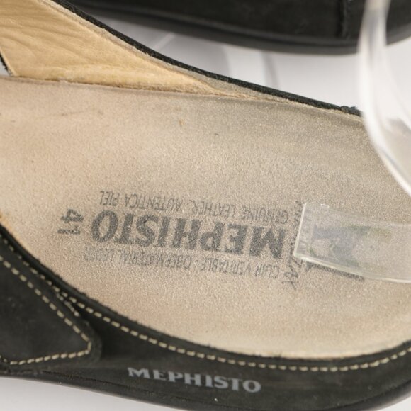 Mephisto Womens Afida Sandal Size 41 10 Black Leather Slide Flip Flop Casual - Picture 7 of 11